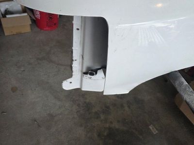 White truck Fender - driver Side, Minor Scratches, OEM. Chevrolet, GMC