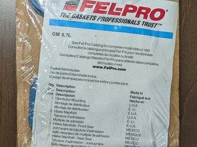 New Felpro MS90322 Intake Manifold Gaskets for Chevy Small Block