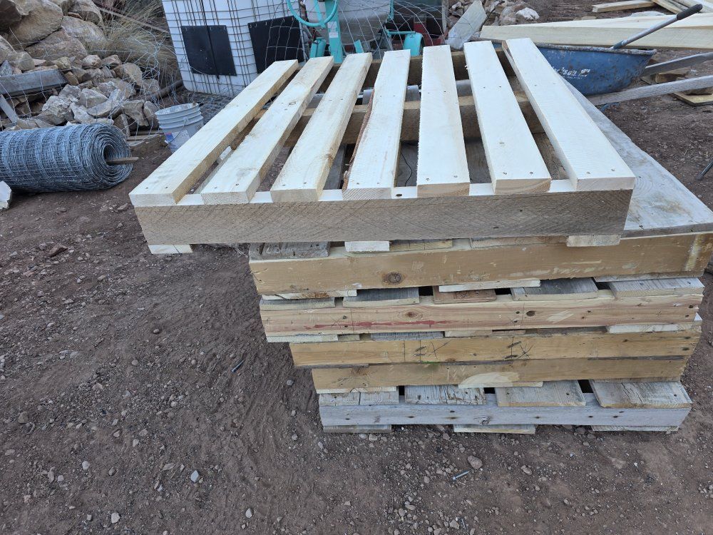 Heavy-duty new pallets $40 each