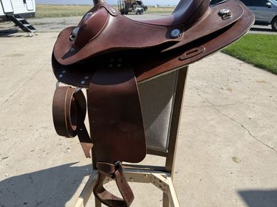 Brown Leather Western Australian Stock Horse Saddle