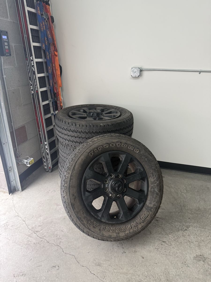 Ram 8x6.5 Midnight Edition Wheels and Tires