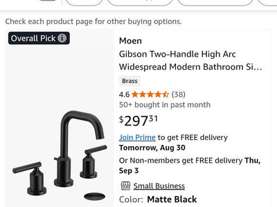 MOEN GIBSON T6142BL 2 HANDLE LAVATORY FAUCET TRIM (2 in stock)