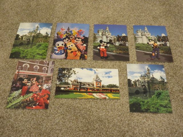 LOT OF 7 BRAND NEW VINTAGE DISNEYLAND POSTCARDS FROM THE EARLY 1980'S