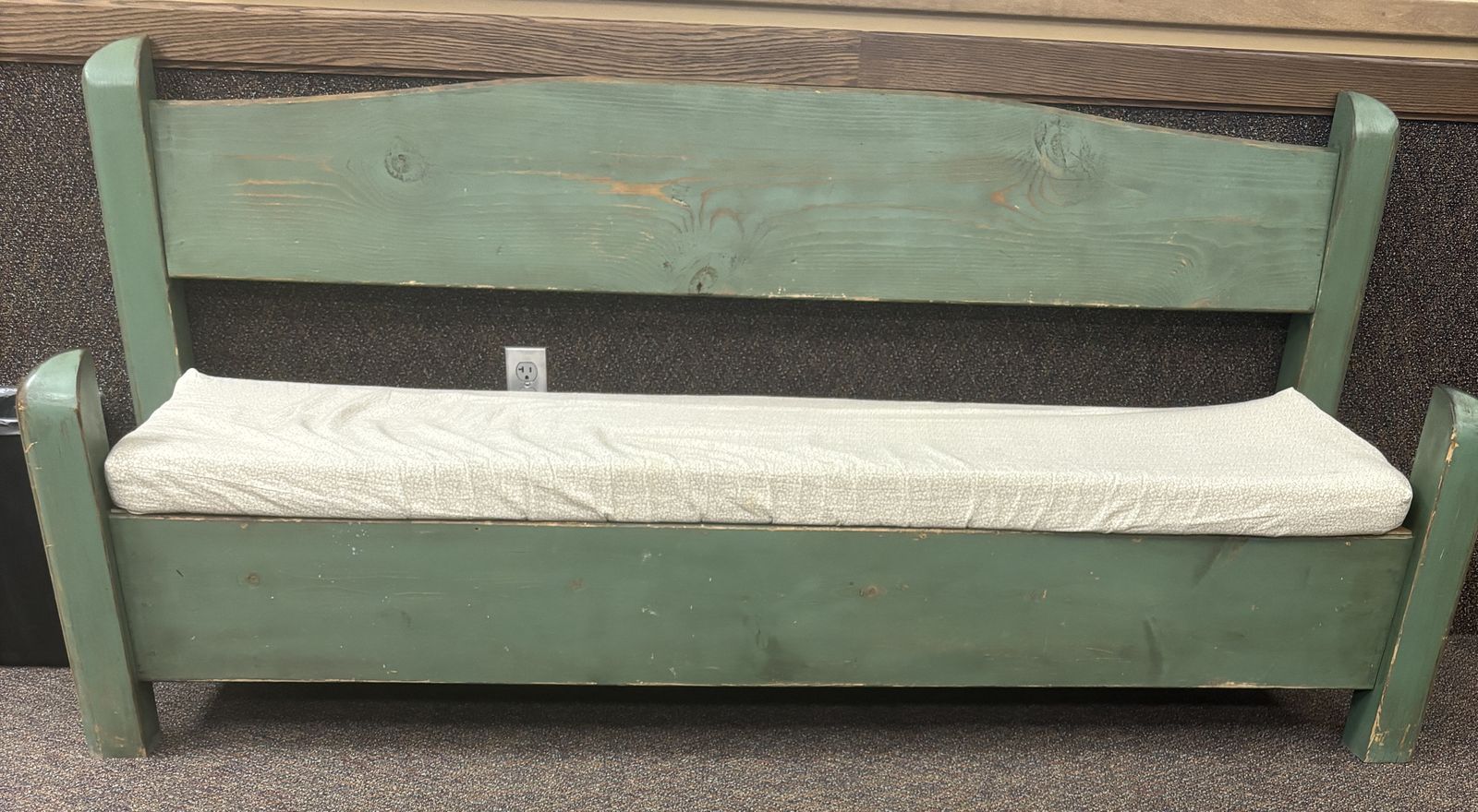 Green Wooden Bench
