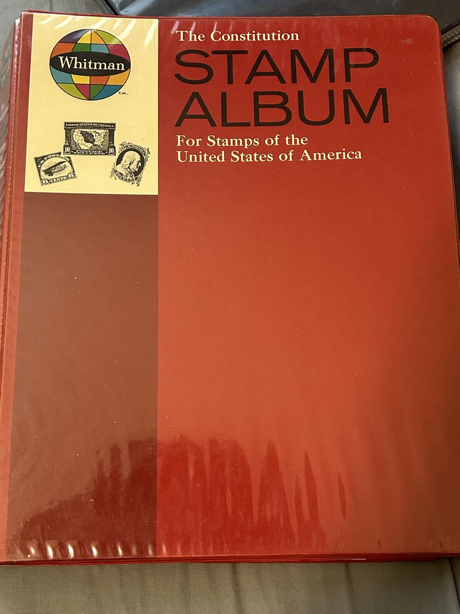 Stamp album vintage with stamps