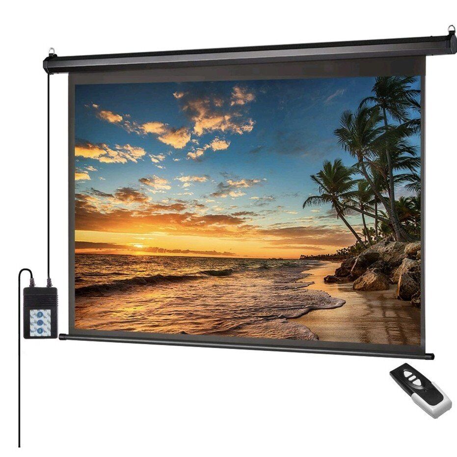 120" motorized projector screen