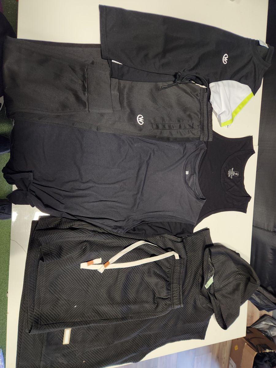 Men’s Black Athletic Bundle – 2 Full Sets + Tanks – Small/Medium - $45