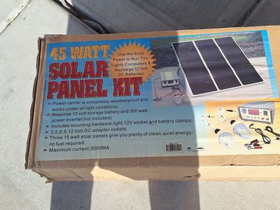45 watt solar portable panel kit