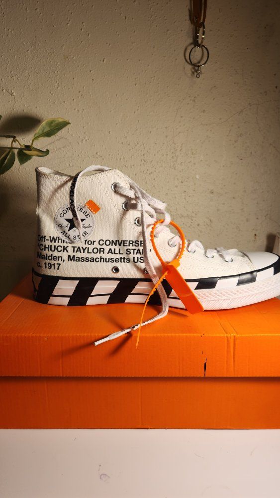 Off-White x Converse Chuck 70 High Top Sneakers White Black