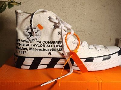 Off-White x Converse Chuck 70 High Top Sneakers White Black