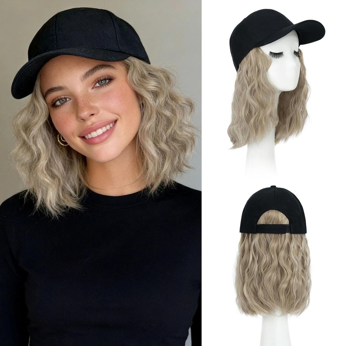Dirty Blonde Baseball Cap Wig