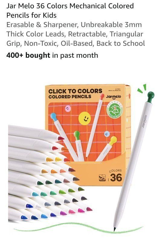 New Jar Melo Click to Colors Mechanical Colored Pencils Set - 36 Count
