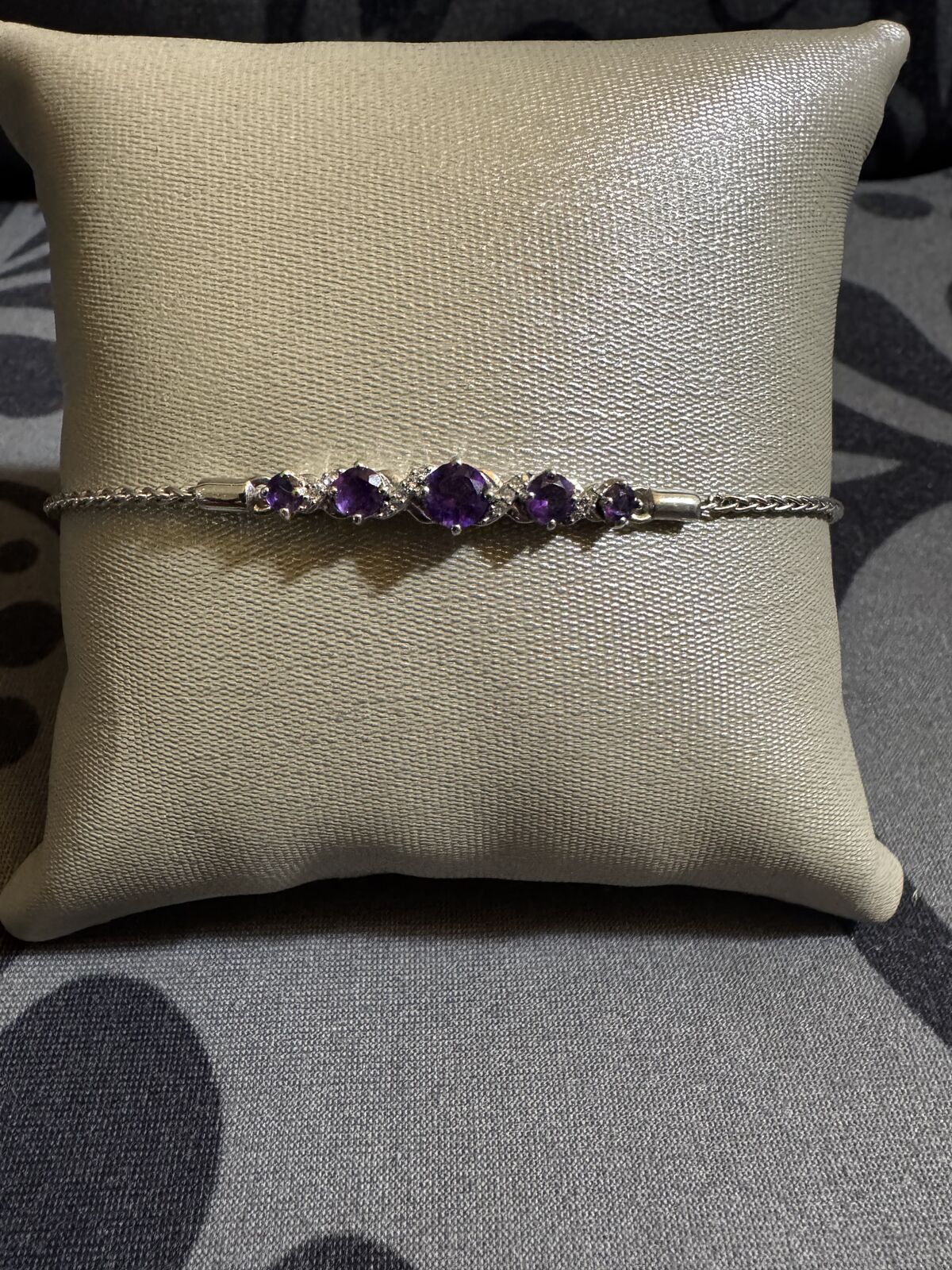 Amethyst with Diamond Accents Bracelet
