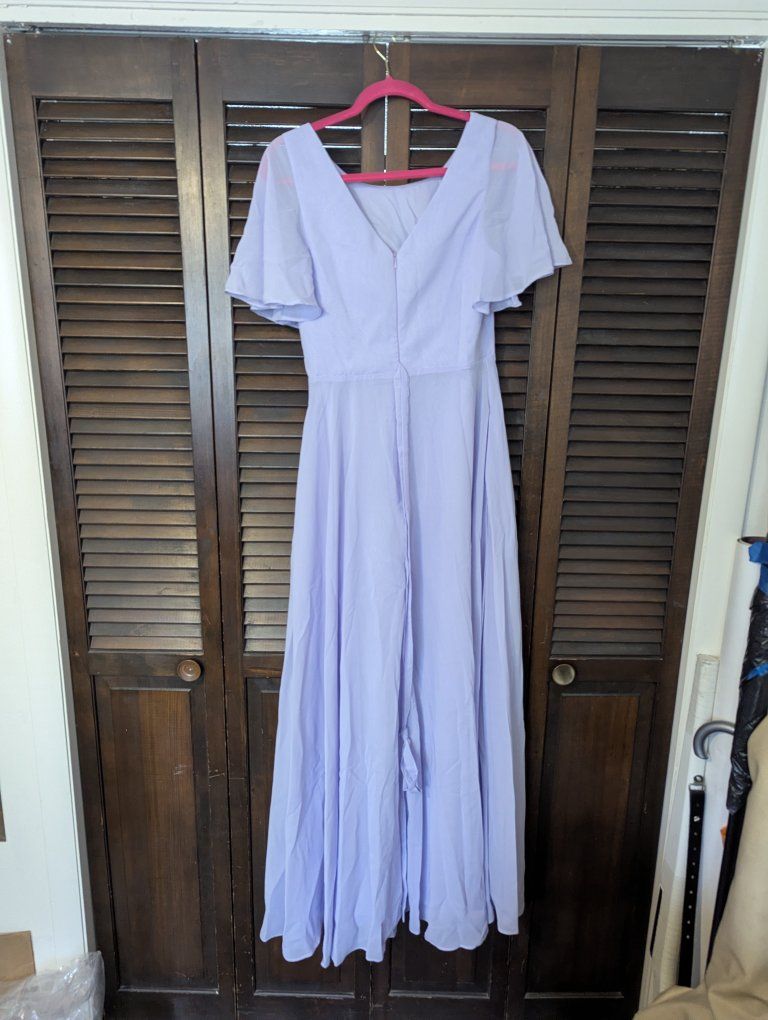 lavender bridesmaid dress size small