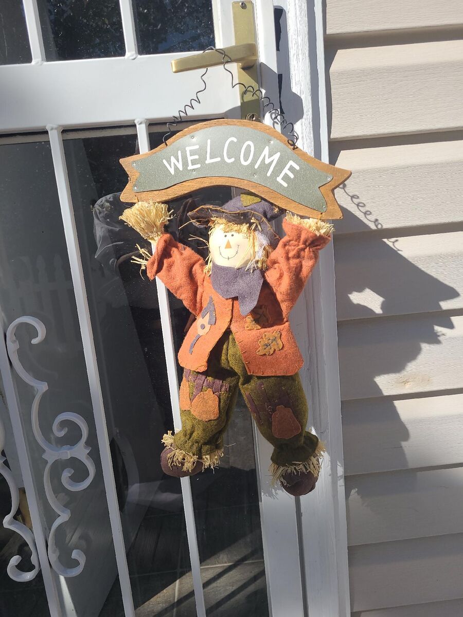Scarecrow doll to scare birds away from crops, decoration for fall festival, Halloween, garden, porch, classroom