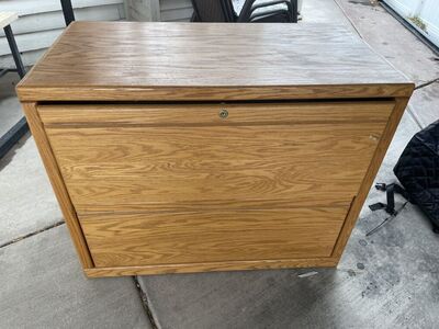 Lateral Oak Filing Cabinet
