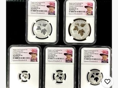 2024 Queen Elizabeth Reign silver maple leaf reverse proof first release pf70