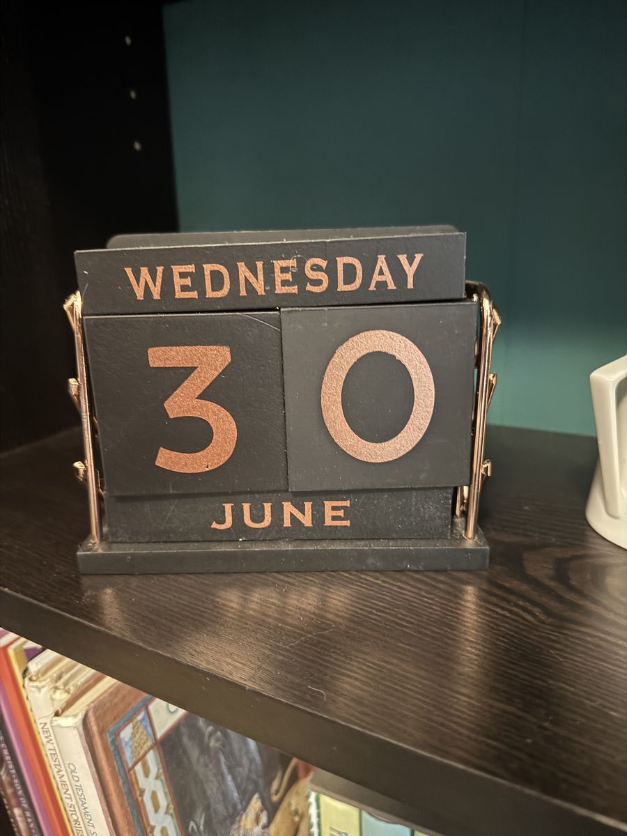 Wood block Calendar