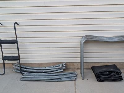 14ft BouncePro Trampoline with New Safety Pad