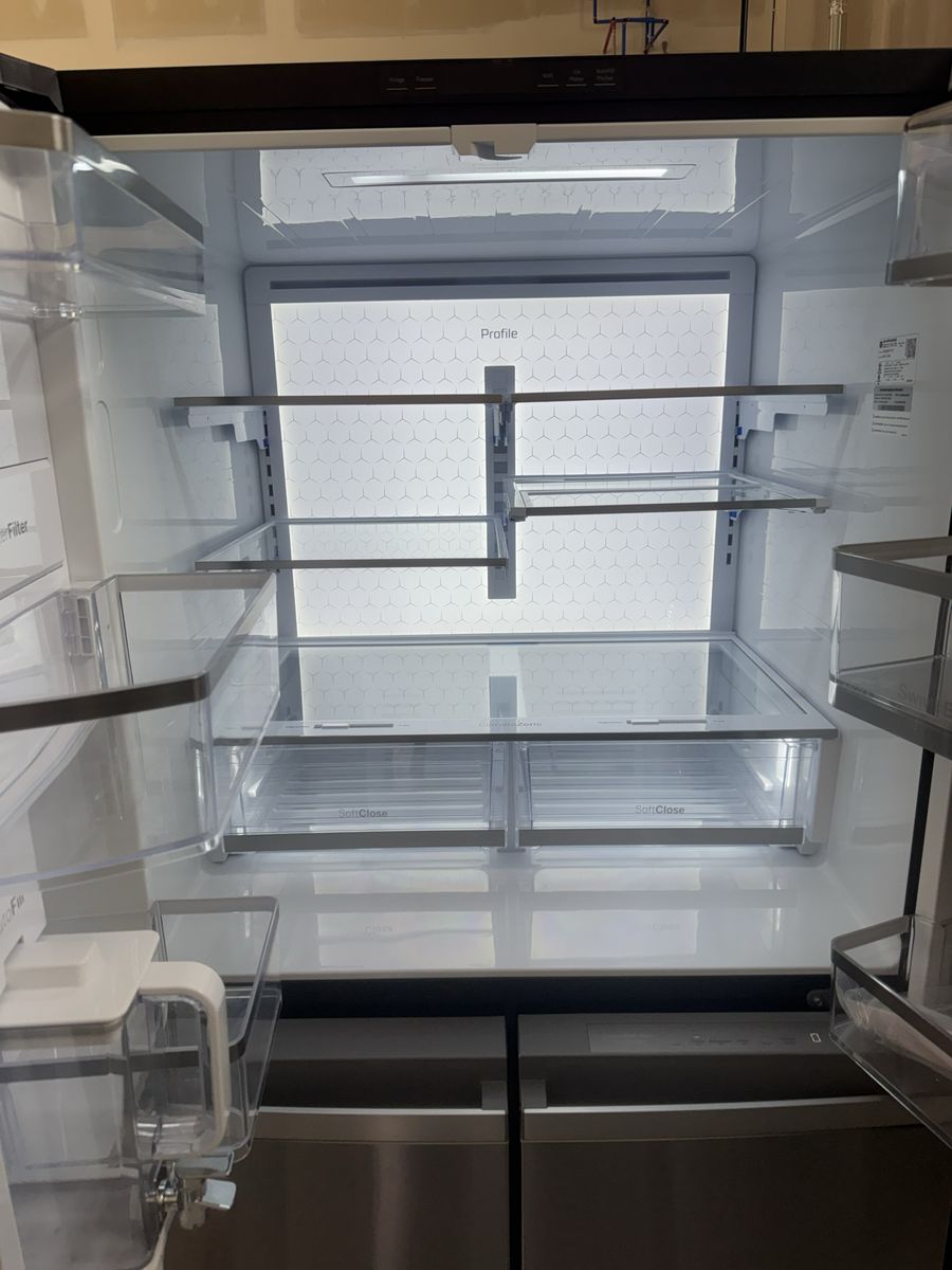 New scratch and dent GE Profile 27.9 cu. ft. 4-Door French Door Refrigerator
