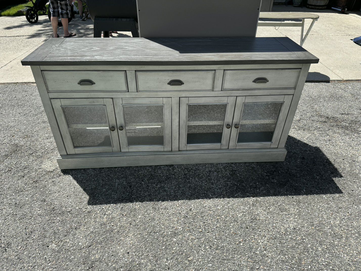 Entertainment Center and Cabinet Set