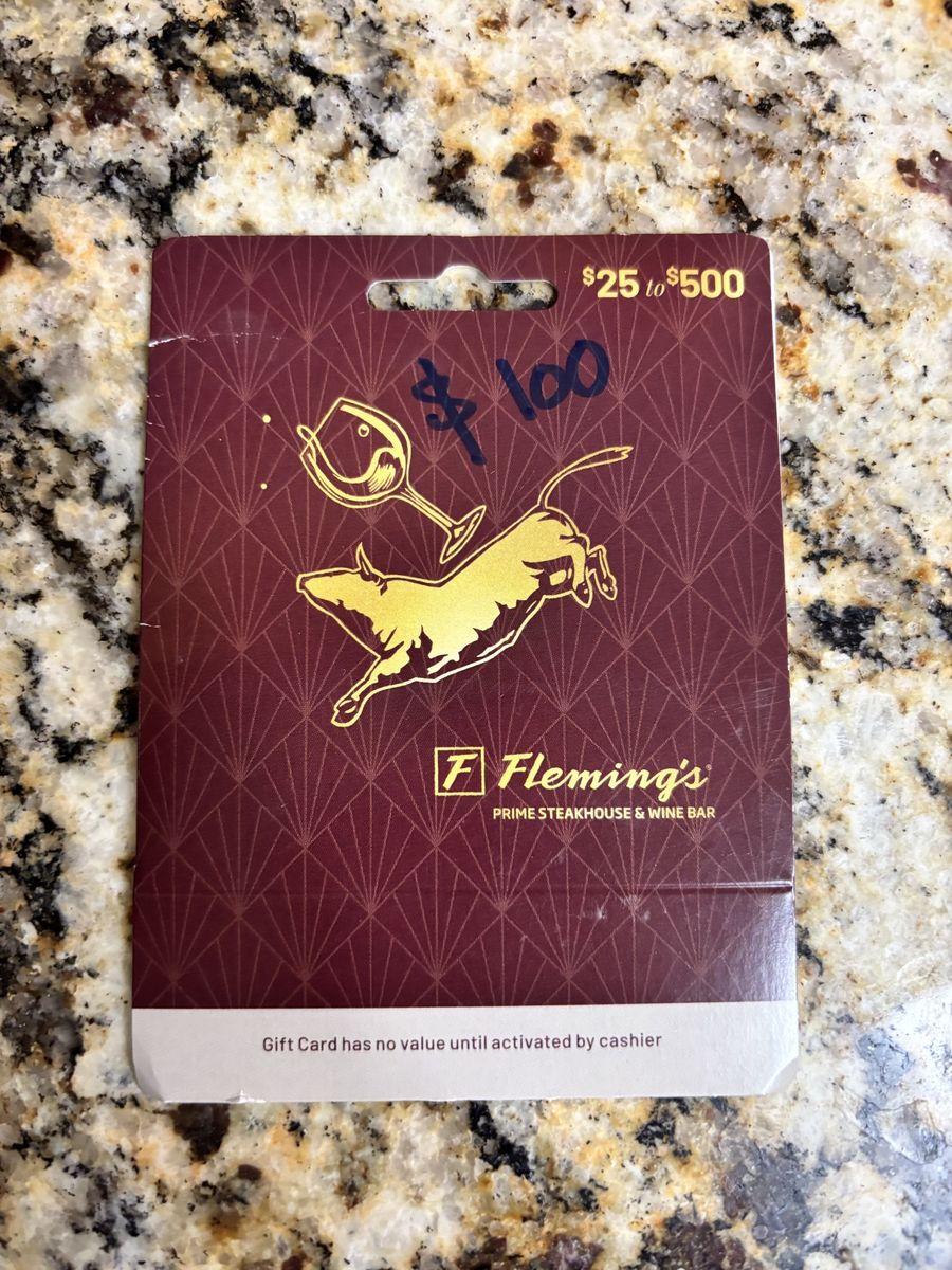 NEW UNUSED GIFT CARD - Fleming's Prime Steakhouse & Wine Bar