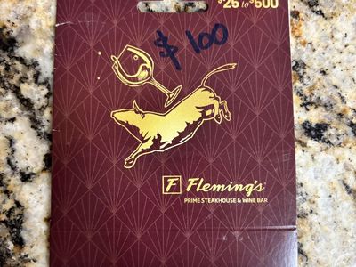 NEW UNUSED GIFT CARD - Fleming's Prime Steakhouse & Wine Bar