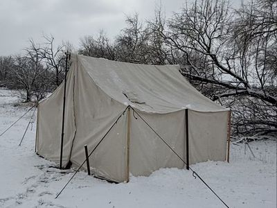 Heavy-Duty Canvas Kirkmans Wall Tent - 10x12 ft Hunting/Camping tent, elk camp