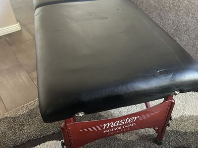 Master Massage Tables Portable Black Massage Table with Headrest