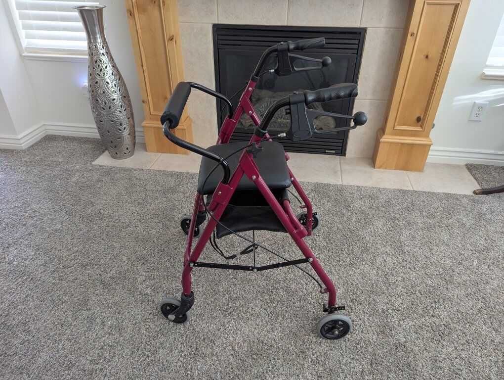 Walker with seat and storage