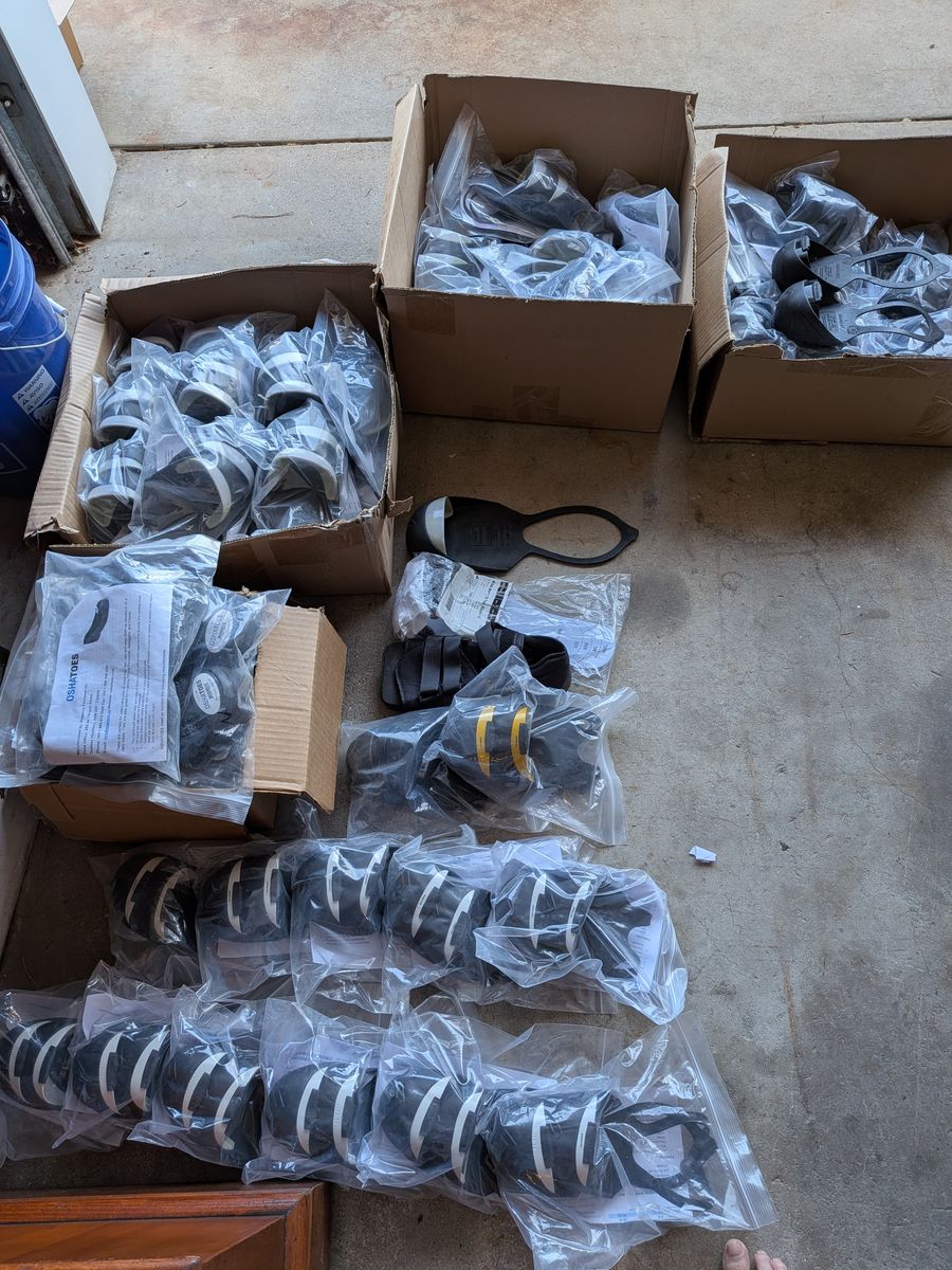 Oshatoes Safety Steel-Toe Caps Various Styles and Sizes-1 Lot 65 pieces