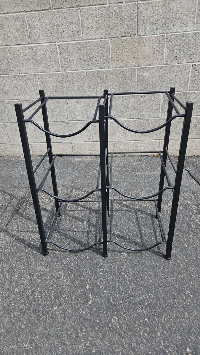 5 Gallon Water Bottle Holder, 3 Tiers Black Double Row Water Rack