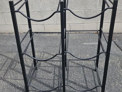 5 Gallon Water Bottle Holder, 3 Tiers Black Double Row Water Rack