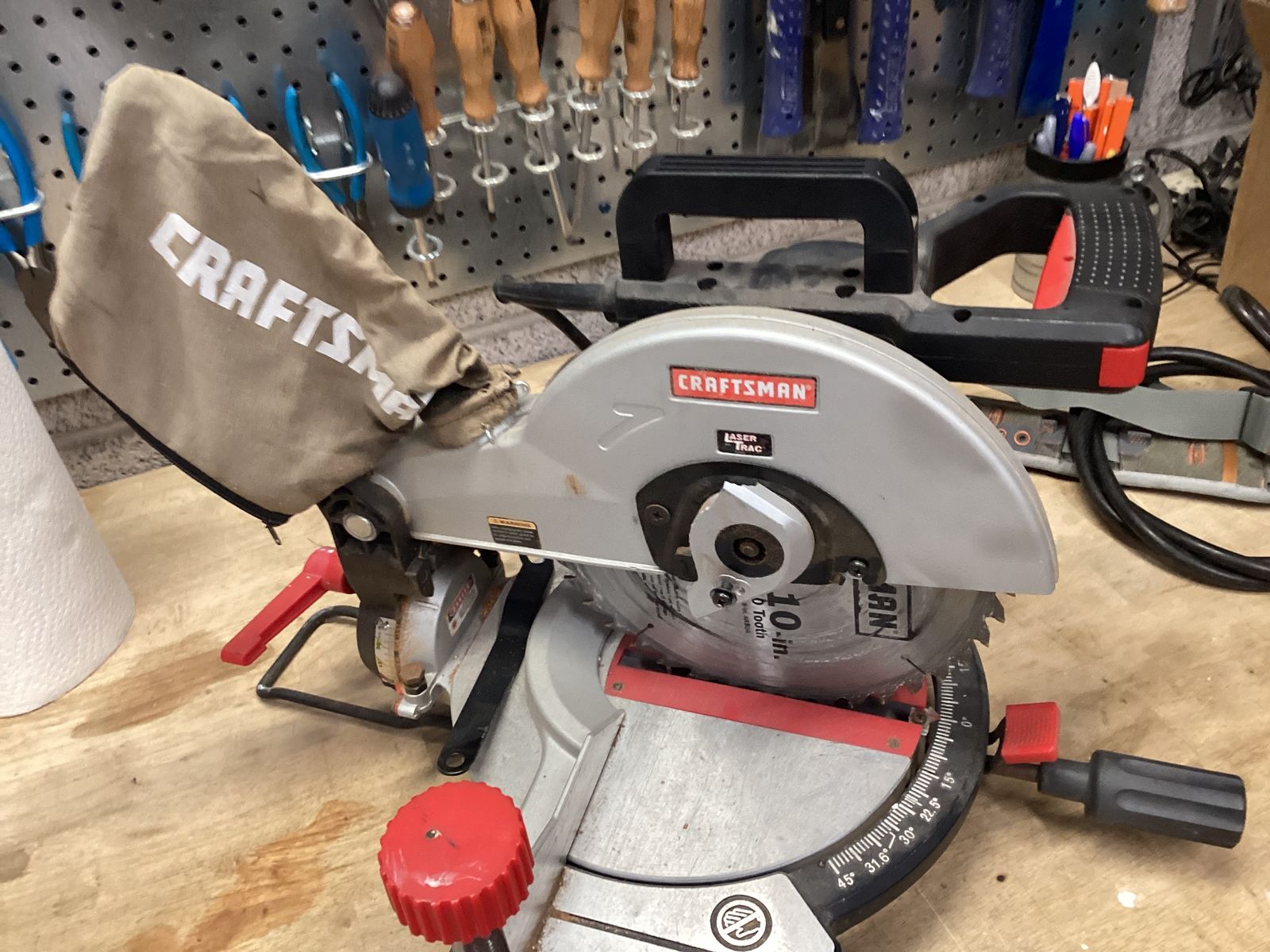 Craftsman 10-Inch Compound Miter Saw with Laser Trac 15 Amp Model 137.212410