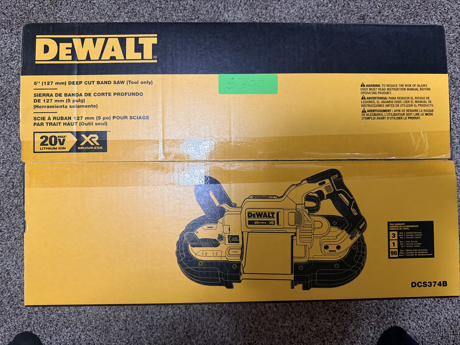 DeWALT XR 20V MAX 5-inch Deep Cut. * Brand New *