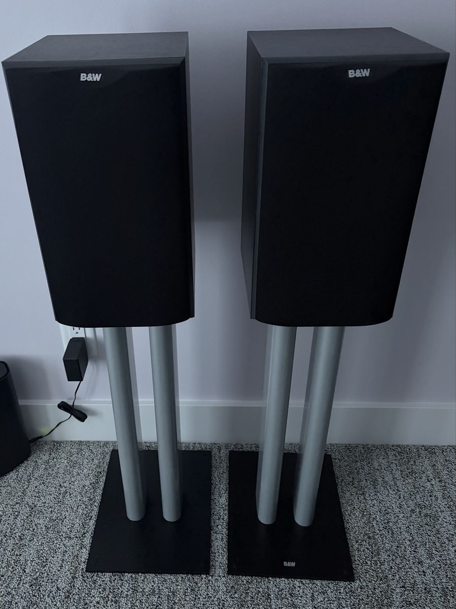 Bowers & Wilkins Bookshelf Speakers w/ Stands