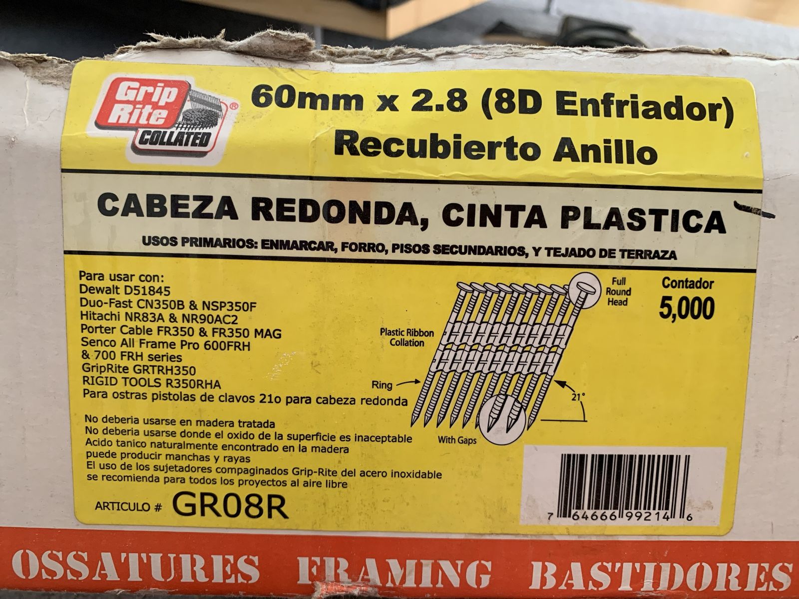 Ring Shank Collated Framing Nails