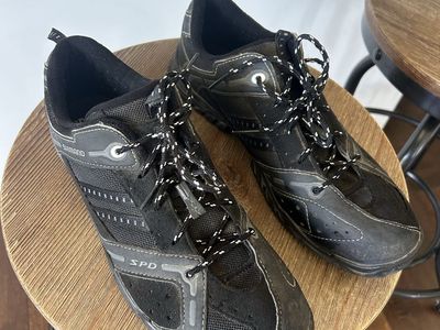 Shimano SPD Cycling Shoes Black Men's Used Mountain Bike Clipless Pedal Compatible