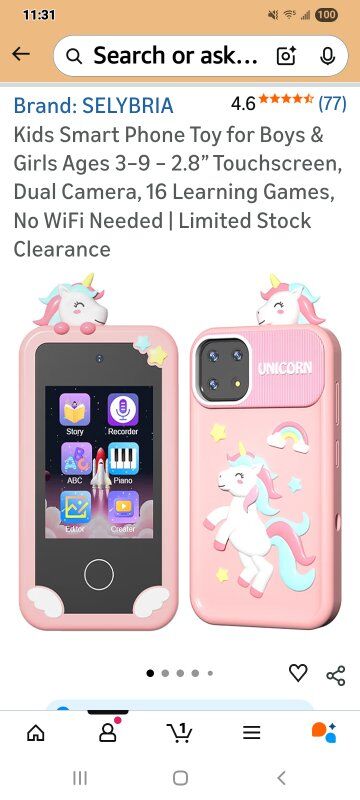 New in Box! Blue Kids Smartphone & Camera