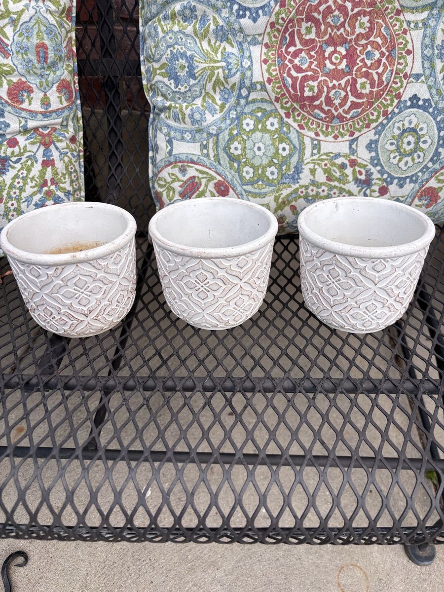 Darling set of 3 ceramic planter pots