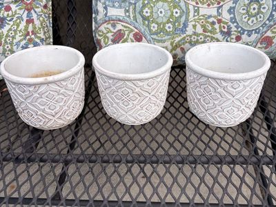 Darling set of 3 ceramic planter pots