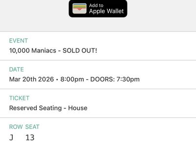 10000 Maniacs concert tickets