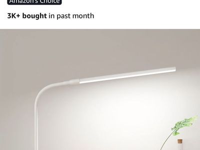 Lepro Small LED Desk Lamp with Clamp - White, 3 Color Modes, Dimmable USB