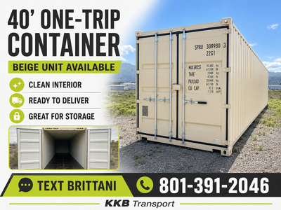 40' New One Trip High Cube Shipping Container / Tractor / Farm / Cabin / Equipment / Tool / ATV / Storage