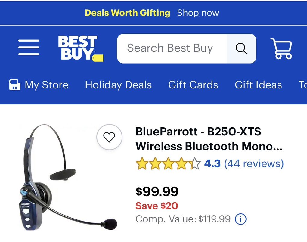BLUETOOTH HEADSET (BLUE PARROT)