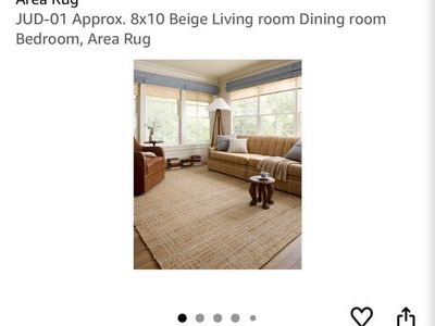 Loloi x Chris Loves Julia Judy Natural/Cream 7'9" x 9'9" Area Rug