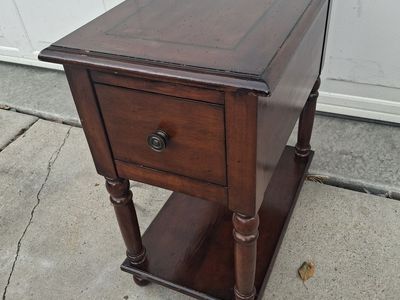 all wood slim night stand