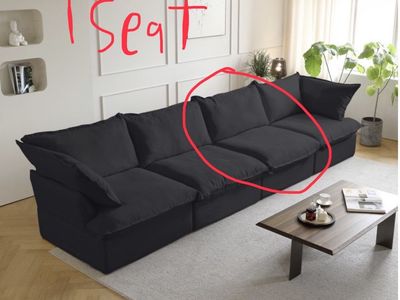 Sdorens Modular Sectional Sofa,Modern Linen Fabric Couch Free Combination Sofa,1-Seat