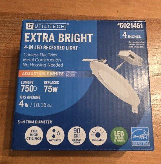 4" canless recessed lights extra bright 6 pack