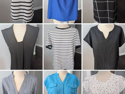 Lot of 9 Women's Tops Blouses Size Large Dana Buchman Shein
